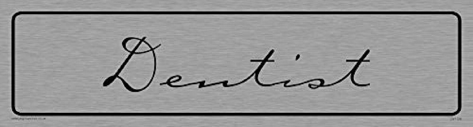 Viking segni dv1128-l26-ms"dentista targa per porta, Caramel font, 1 mm, in acci