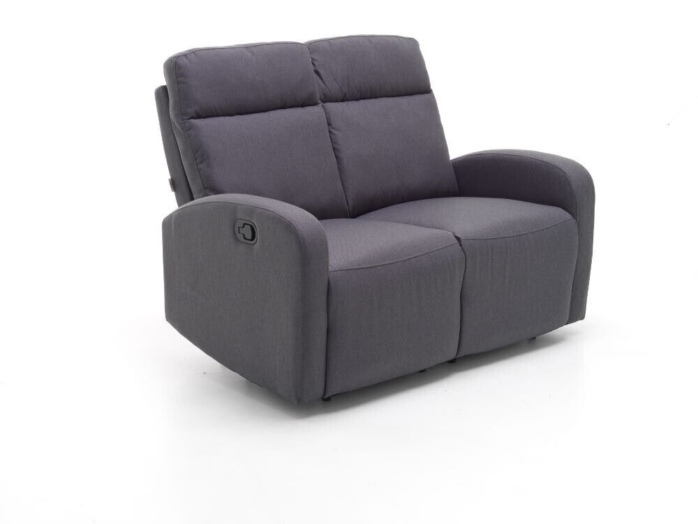 Divano sheel relax recliner 2 posti blu jeans in tessuto sistema manuale salone