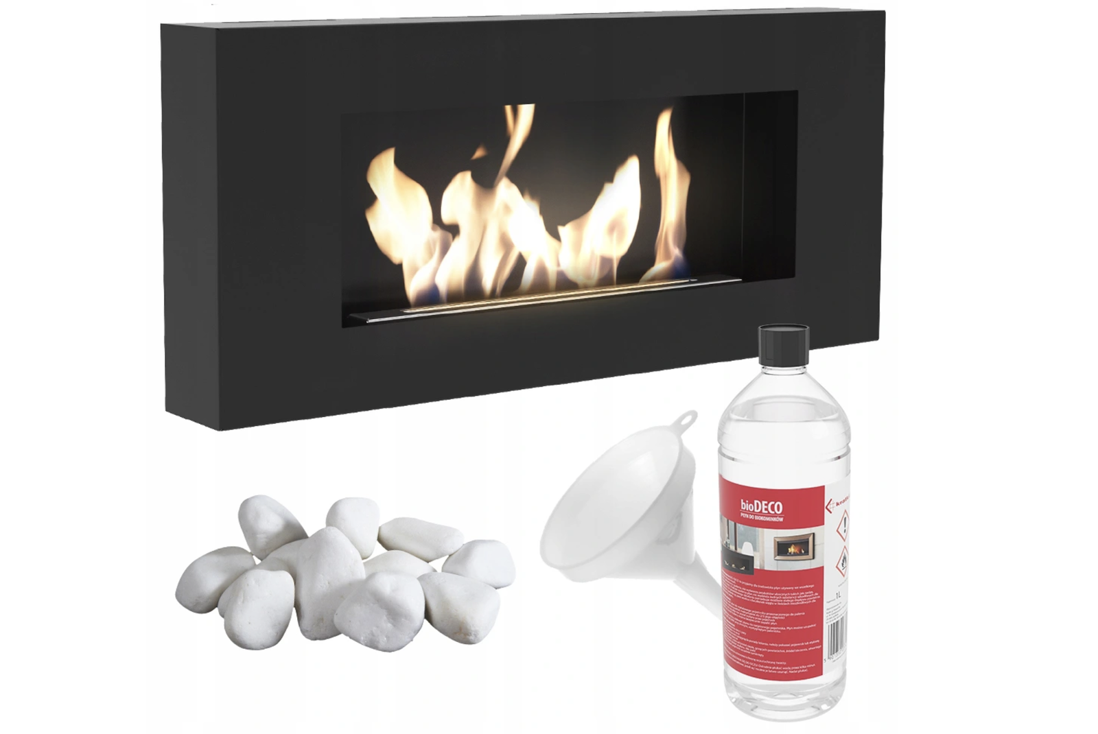 Biocamino da Parete a Bioetanolo DELTA FLAT TÜV kit di accessori