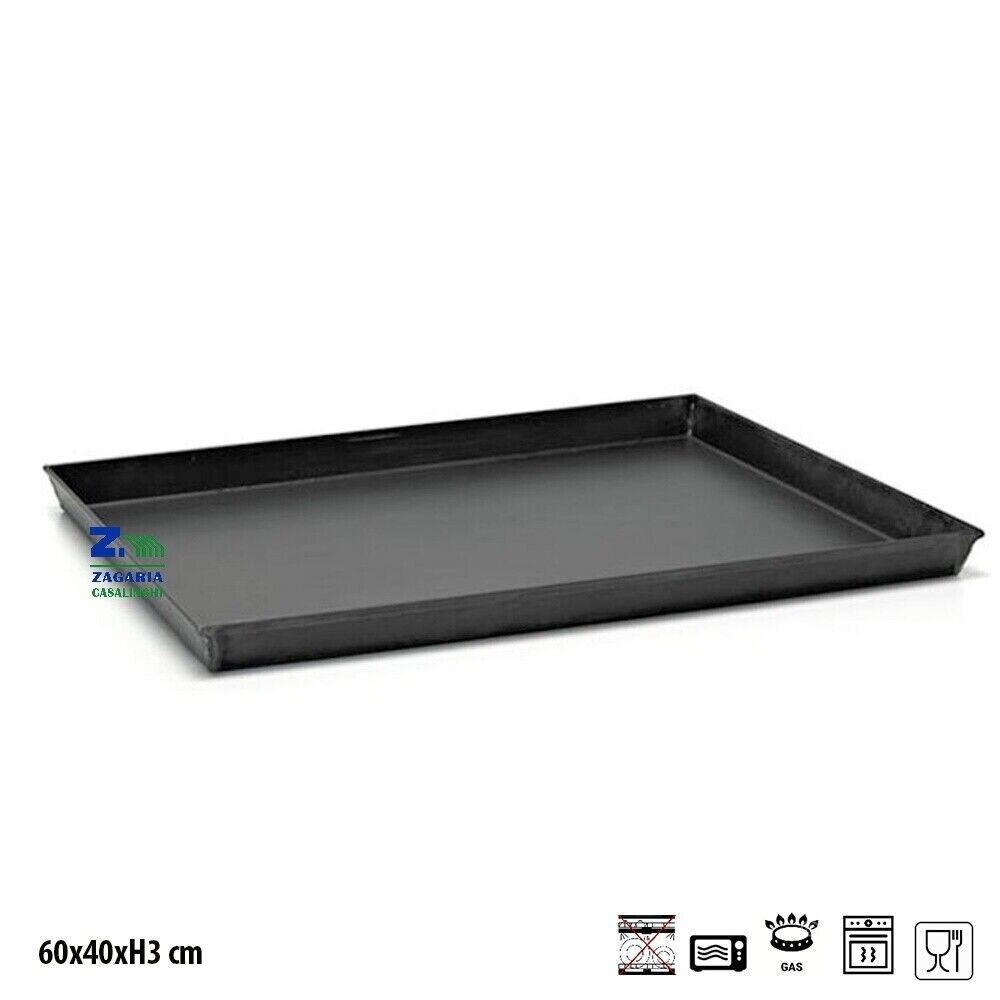 TEGLIA TEGAME LASAGNERA SFORNATUTTO IN FERRO BLU-SVASATA Cm. 60x40x3 h PIZZA