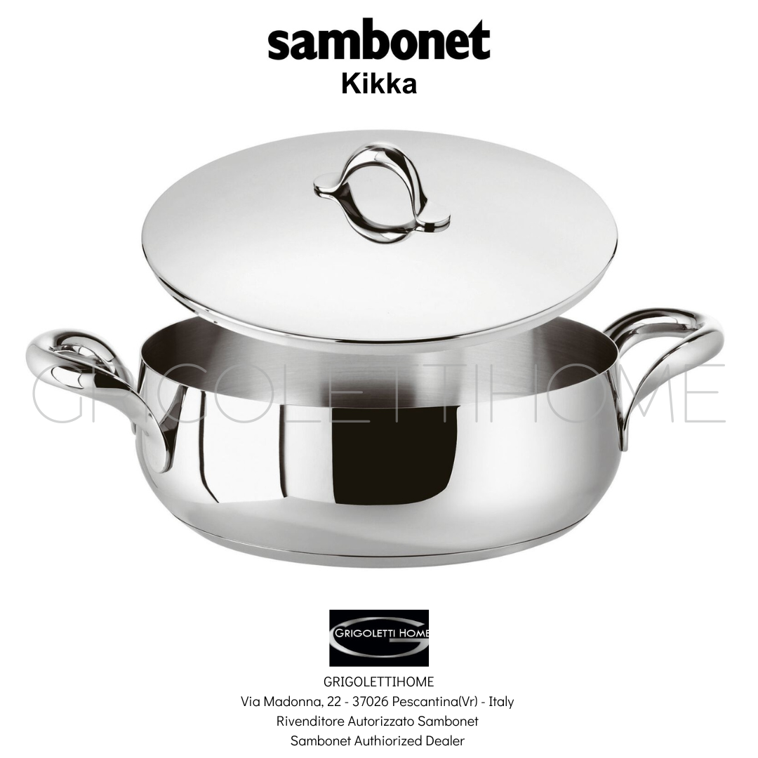 Sambonet - Kikka - Tegame/Casseruola bassa + coperchio cm 28 - Promozione -30%