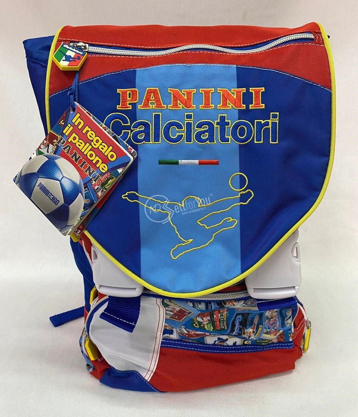 Zaino organizzato scuola estensibile Calciatori Panini ragazzi bambini capiente