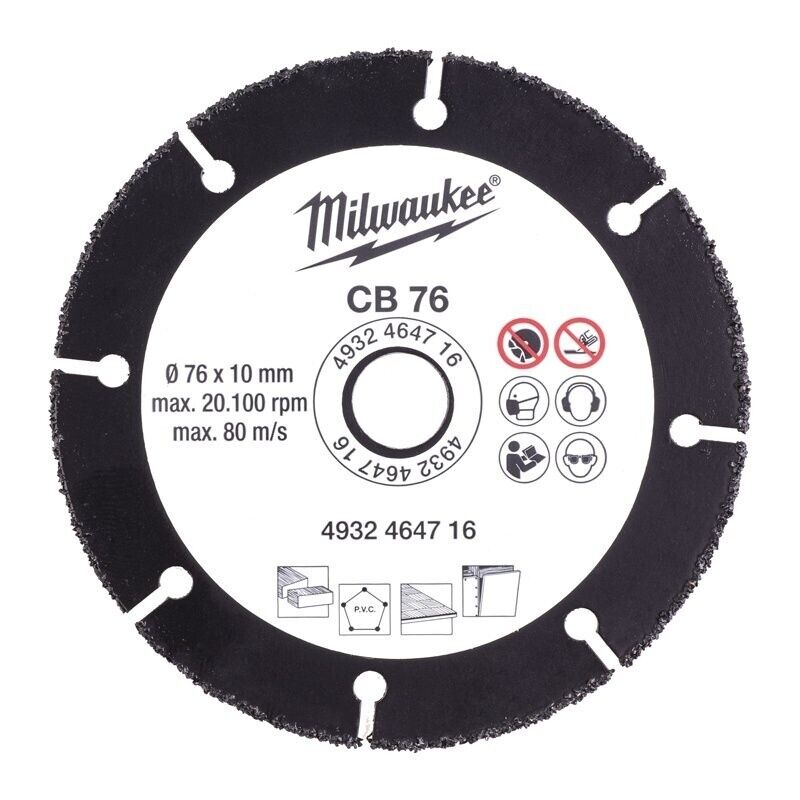 DISCO con RIPORTO AL CARBURO Ø 76 mm LEGNO, PLASTICA e CARTONGESSO