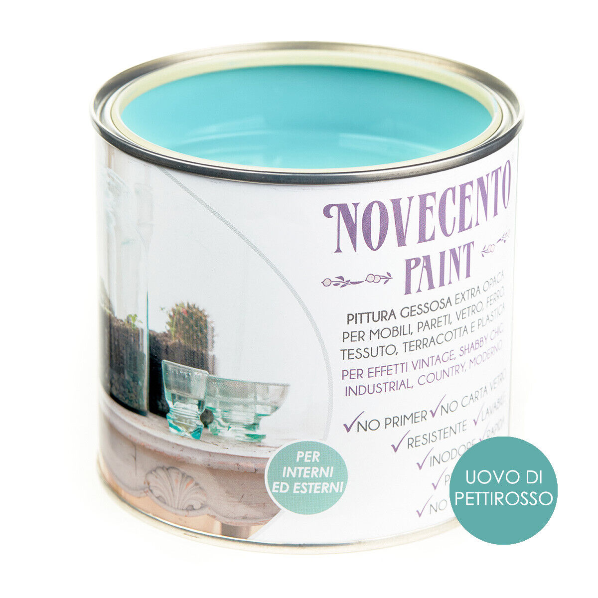 Novecento Paint Tinta Pastello 500ml Uova di Pettirosso
