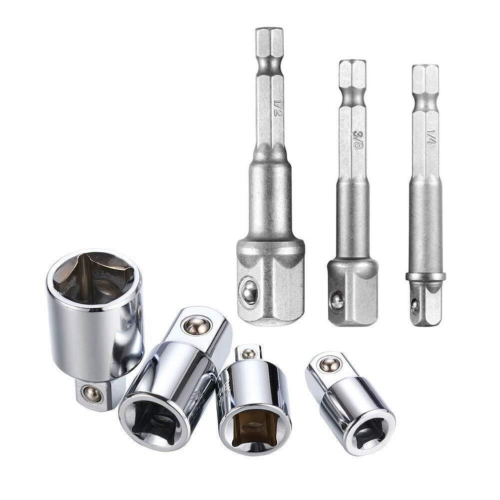 Newder 4 Pezzi 1/2 "3/8" 1/4 "Socket Ratchet Converter Riduttori Adattatori Tool
