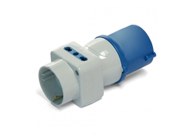 PROPART PEI1312 Adattatore triplo Spina ind.16A 2P+T 220-250V-Schuk/Bip IP44