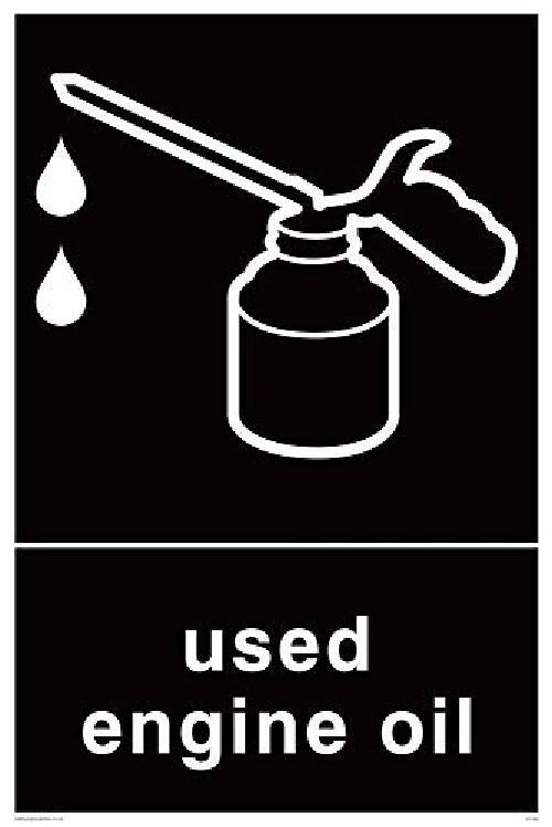 Viking segni ij1426-a4p-1 m recycling-used Engine Oil Sign, 1 mm in plastica sem