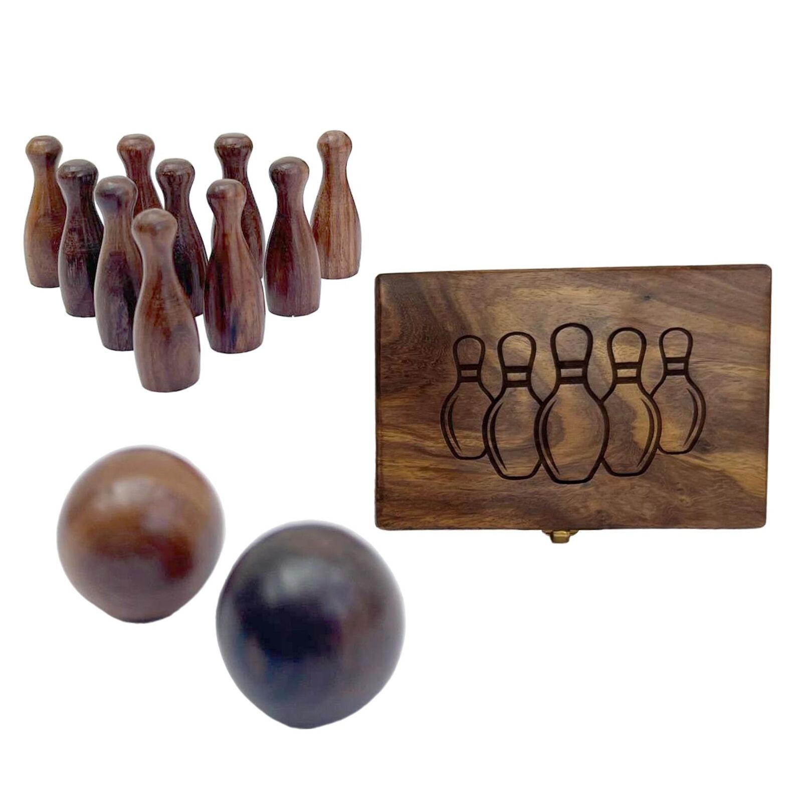 Deluxe Wooden Bowling Set with Storage Box - Perfect Gift for All Ages