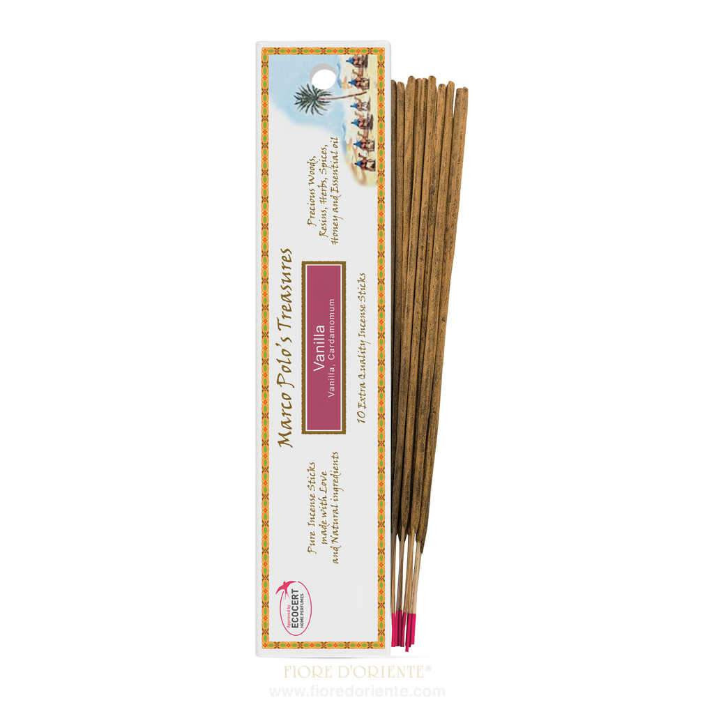 Vaniglia Marco Polo Incense, Incenso Naturale, 10 Bastoncini