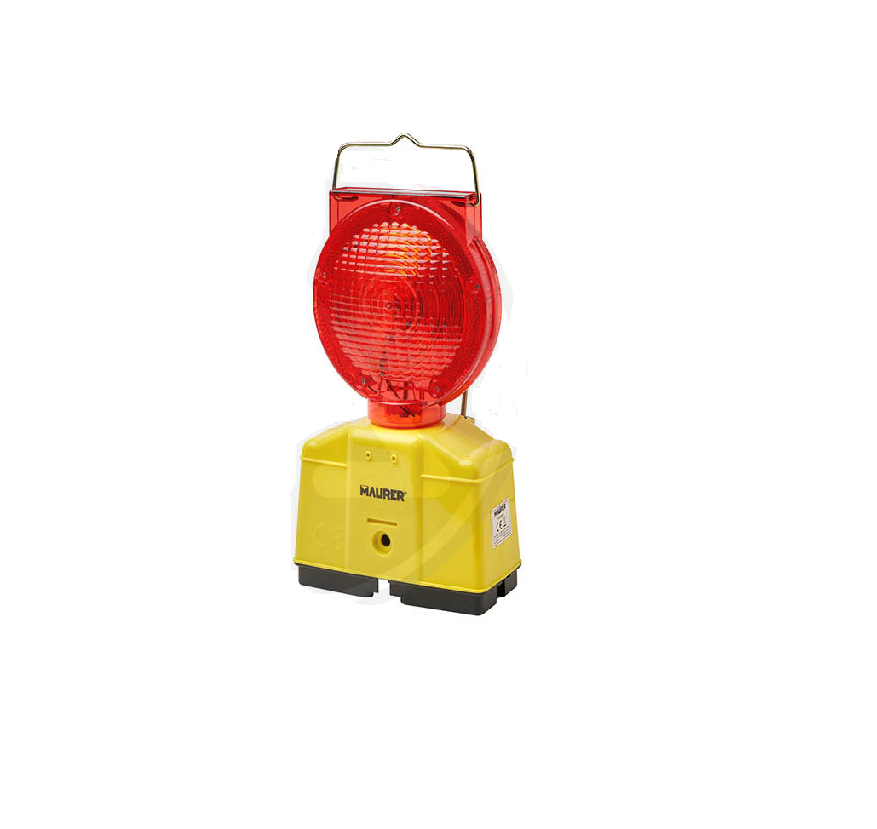 LAMPADA DA CANTIERE CON PANNELLO SOLARE CON BATTERIA RICARICABILE - ROSSA