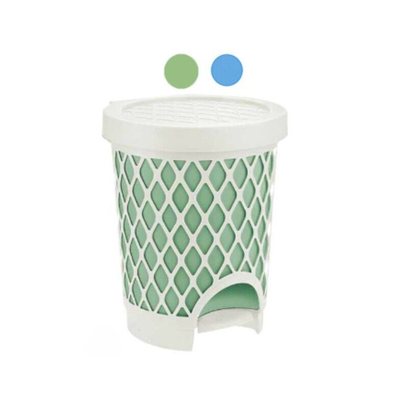 PATTUMIERA PEDALE TRELLIS l 16 AZZURRO  TONTARELLI