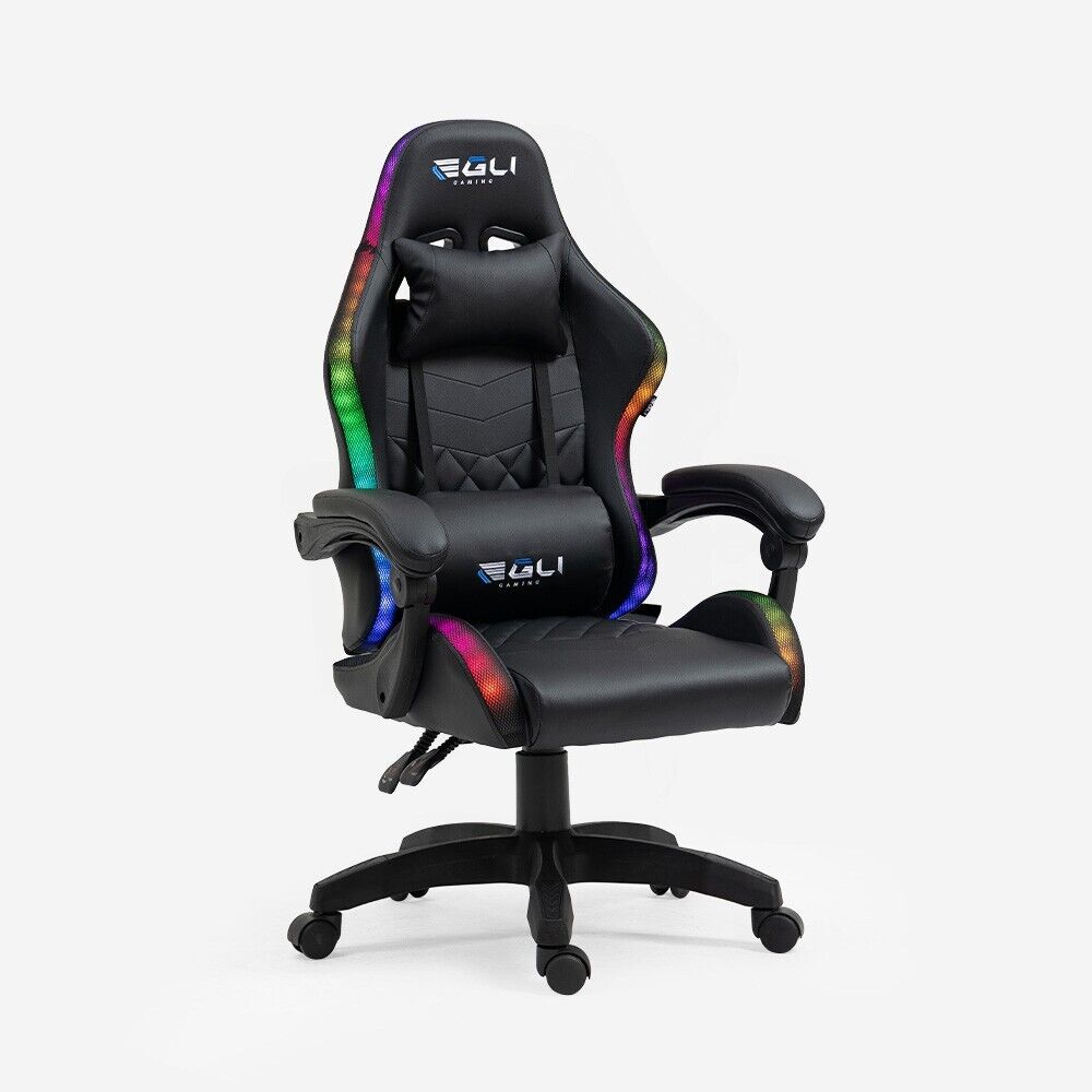 Poltrona sedia gaming ergonomica per bambini LED RGB The Horde junior