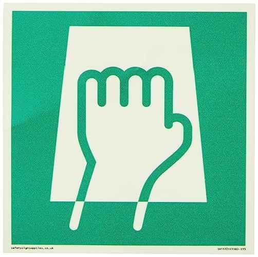E906 sicuro condizione push pad to open Sign - 150x150mm - S15