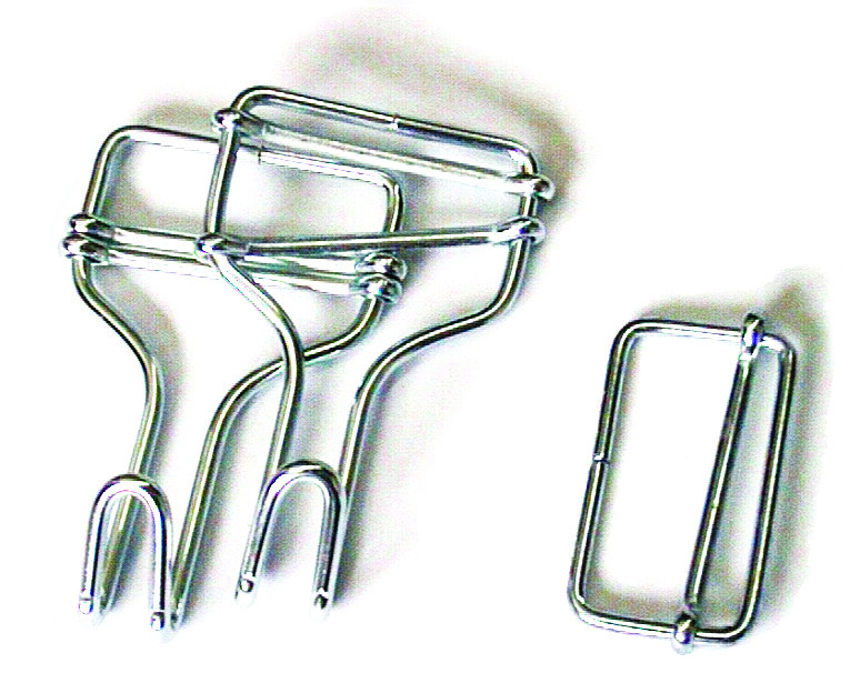 Fibbia e gancio cinghia per pompe  mm. 40x20x2,8 -