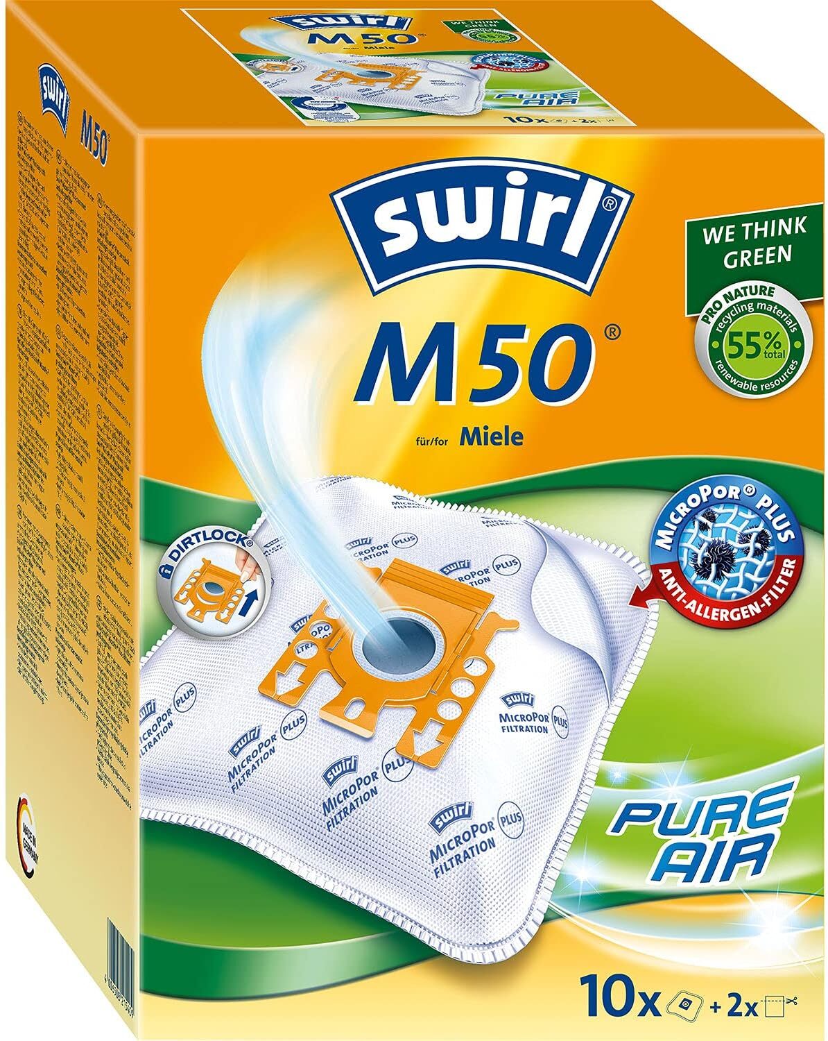 Swirl M50 sacchetti per aspirapolvere Miele 10 pezzi