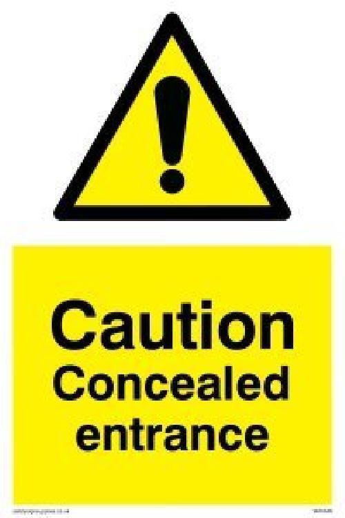 Viking segni wa5346-a1p-3 m Sign"Caution nascosto di ingresso, 3 mm, in plastica