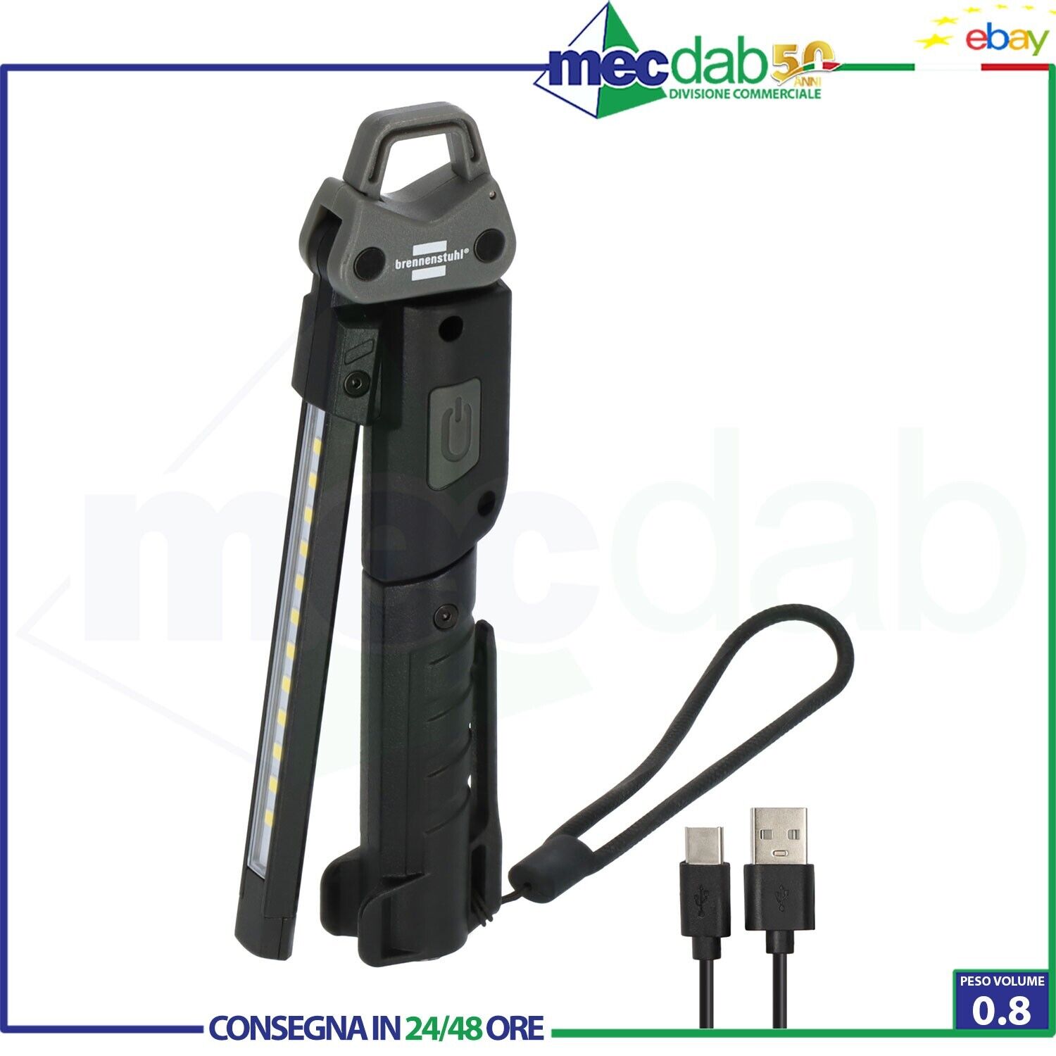 Lampada Da Lavoro Portatile a LED Ricaricabile HL 400 Lumen