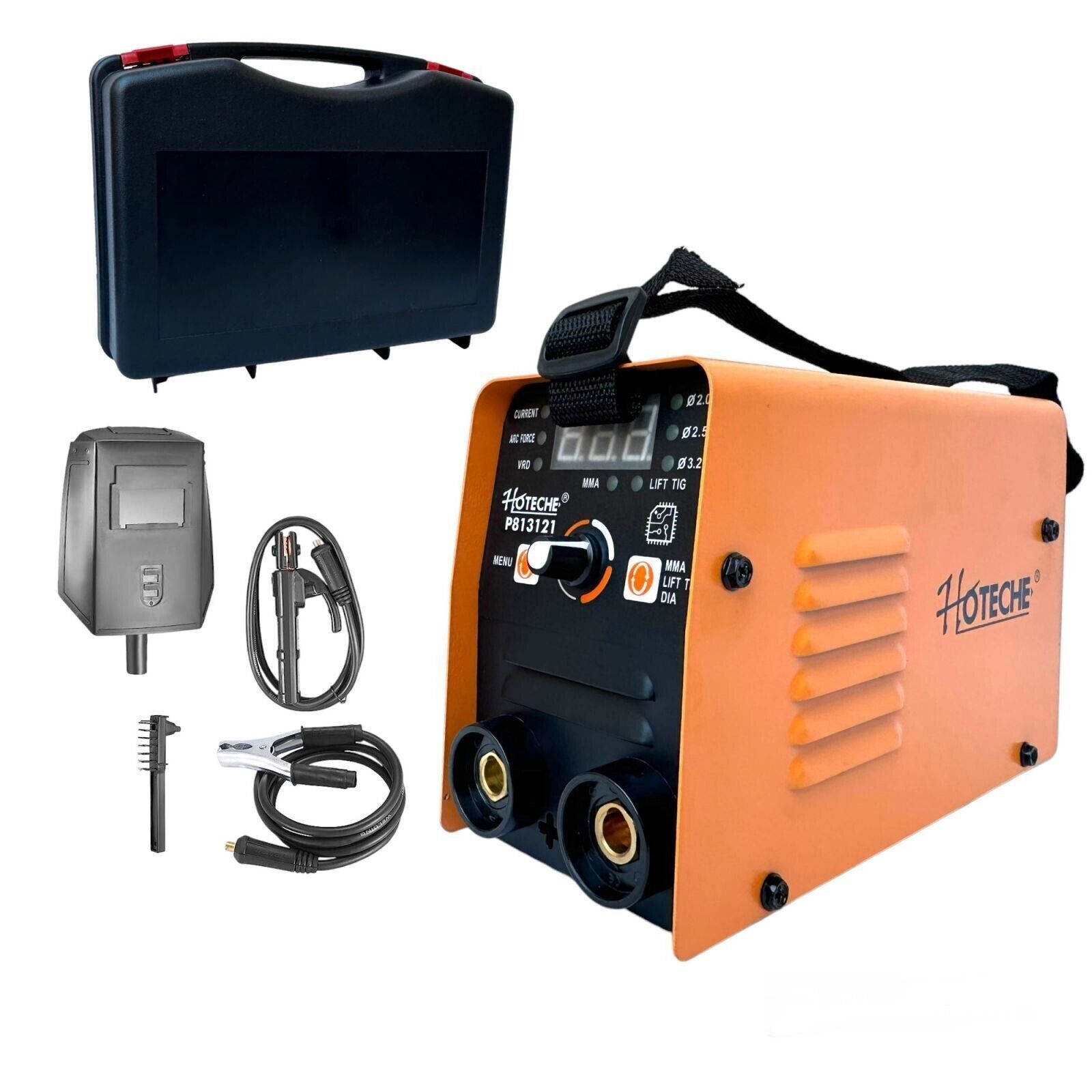 Mini saldatrice elettrica inverter ad elettrodo 350 Ampere accessori e valigetta