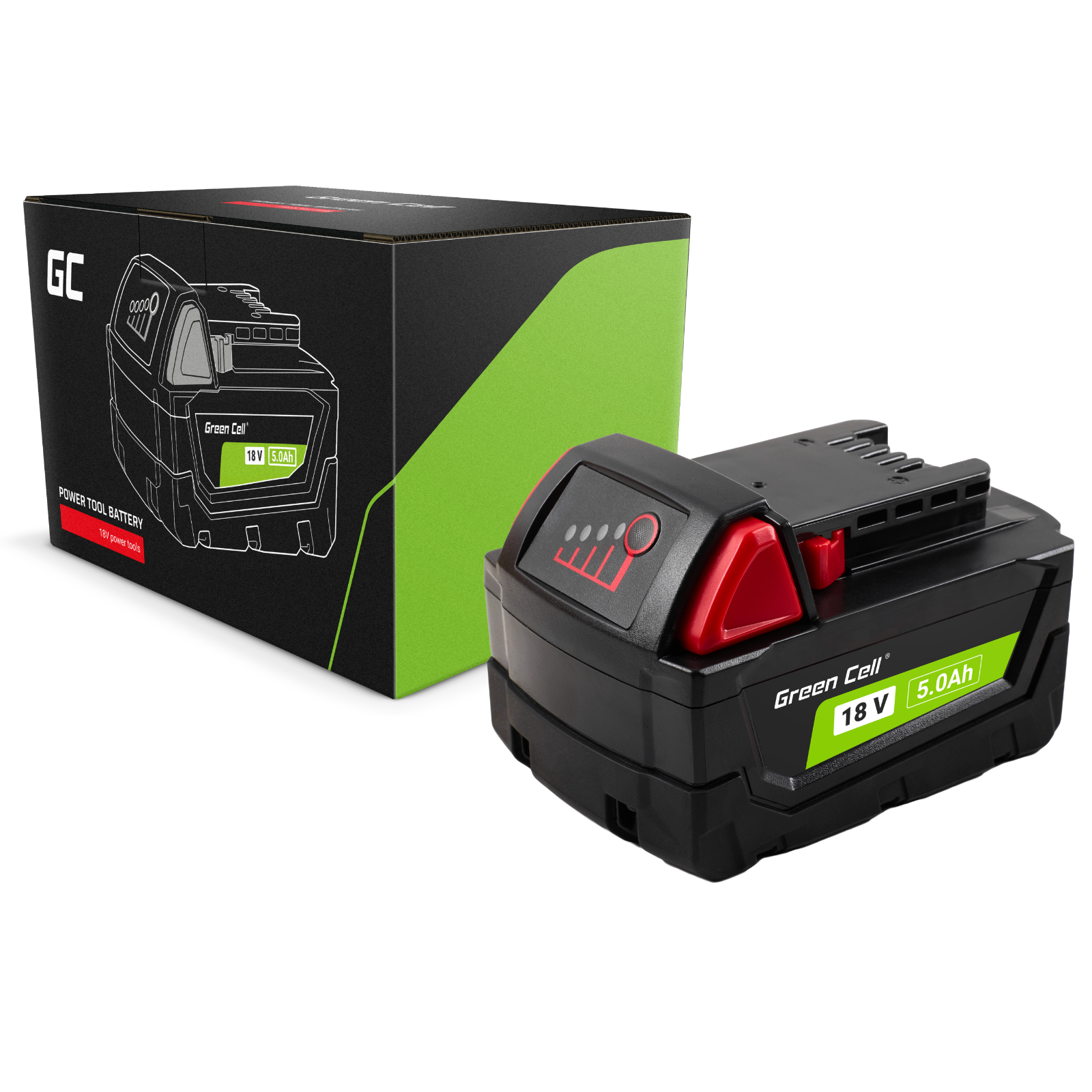GC BATTERIA LI-ION PER UTENSILI MILWAUKEE 18V 5.0AH BATTERIA B5 4932430483
