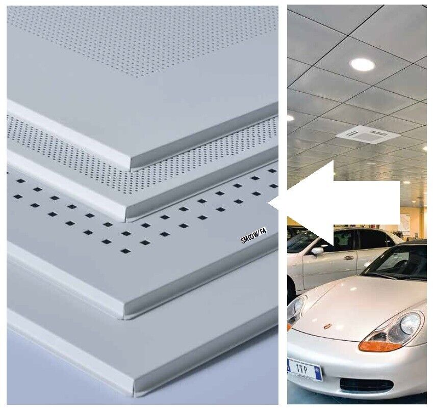 ITP PANNELLI Metallici Controsoffitto Bianco 60x60x0.9cm 20pz 7.20mq Forato F4