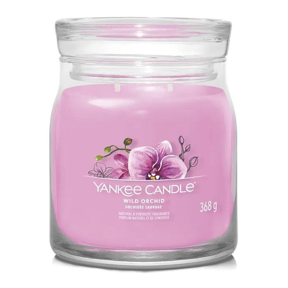 YANKEE CANDLE CANDELA PROFUMATA SIGNATURE JAR MEDIA WILD ORCHIDEA GIARA