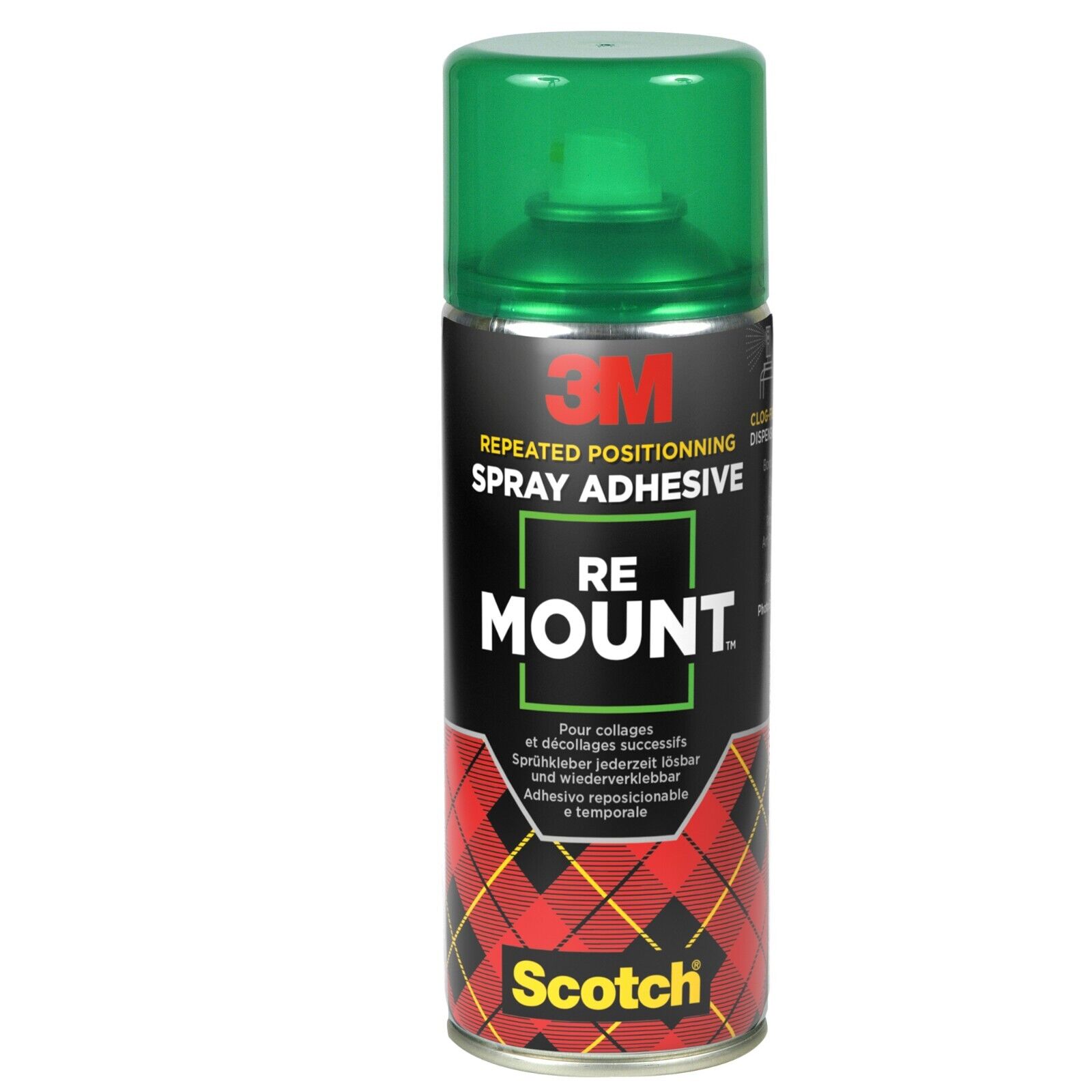 3M Scotch Colla Adesivo Spray Re Mount™ - rimovibile - 400 ml - trasparente
