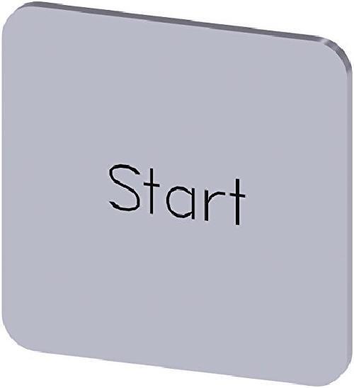 Siemens SIRIUS ATC  Plaquita scatola 22 x 22 mm Pt. Lettera Nero scritta Start