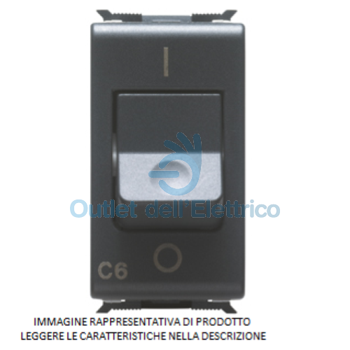 GEWISS INTERRUTTORE AUTOMATICO MAGNETOTERMICO 1P+N C10 3KA GW30375 PLAYBUS