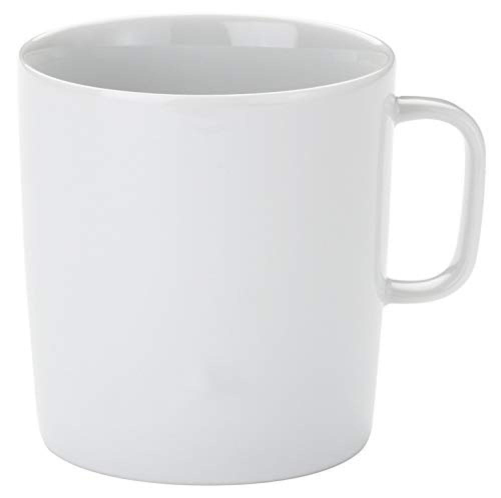 (TG. 10.5 ounce) A di Alessi - AJM28/89 - PlateBowlCup Mug in porcellana bianca