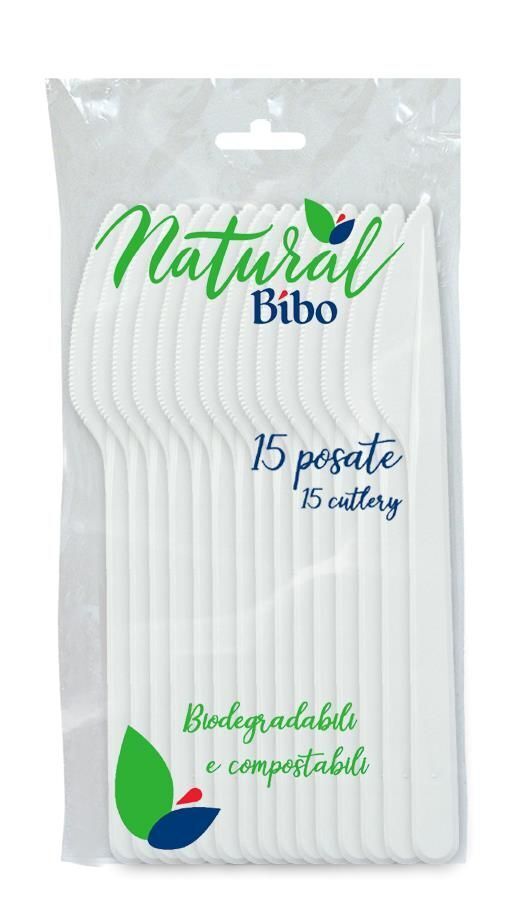 Bibo Coltello 15 Pezzi Bianco Natural 6642790
