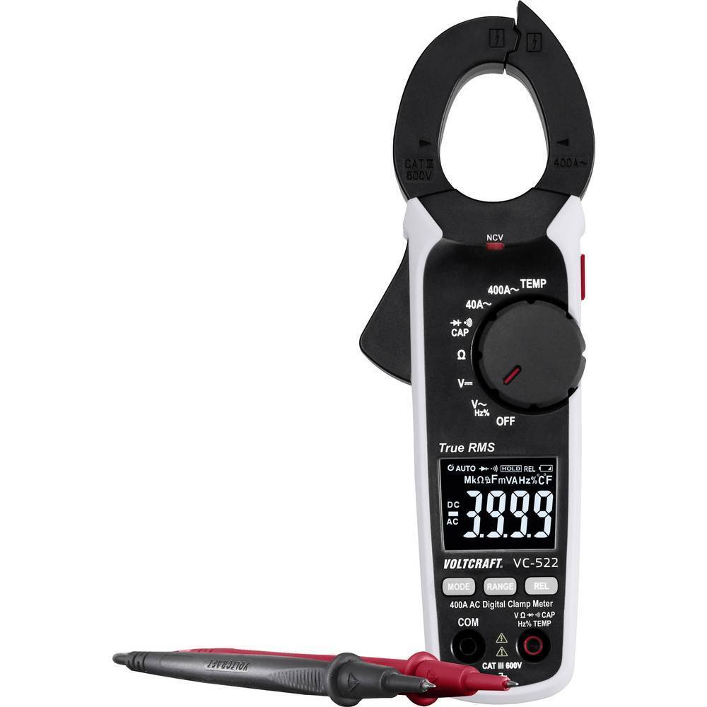 VOLTCRAFT VC-522 Pinza amperometrica digitale CAT III 600 V Display (Counts):