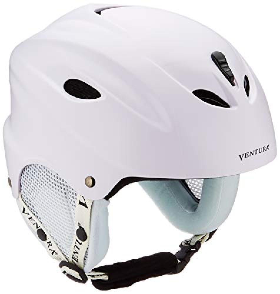 (TG. L (58-61 cm)) Ventura Casco da sci Universal, Bianco, L (58-61 cm) - NUOVO