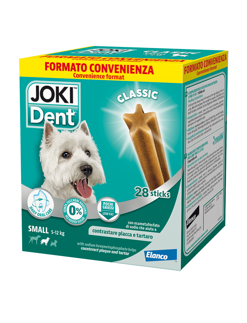 ELANCO JOKI DENT SMALL CLASSIC 5/12 KG - MULTIPACK 560g / 28 STICKS