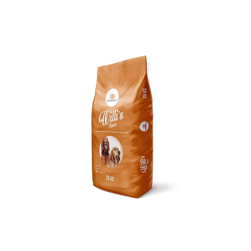 20Kg WILLI'S SPORT Progeo ALIMENTO ALTA ENERGIA per CANI