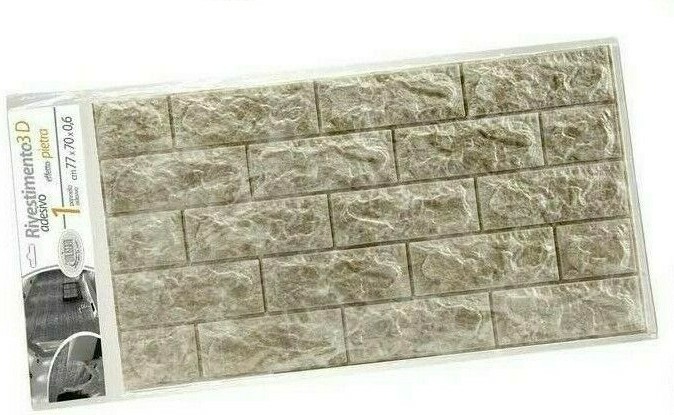 PANNELLO ADESIVO 77*70cm PIETRA 3 D SPESSORE 6 MM PARETE Mattoni Piastrella Muro