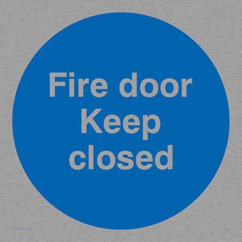 Viking segni ma231-s40-ms"Fire Door Keep Closed" Sign, marine grade, in acciaio
