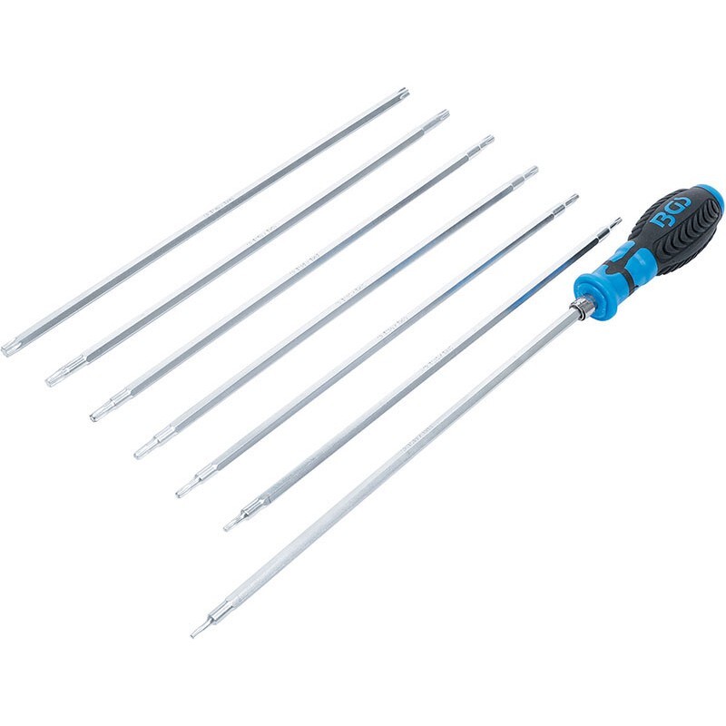 set 8 pezzi,inserti torx & torx c/foro e impugnatura - codice bgs2326 FBGS2326 B