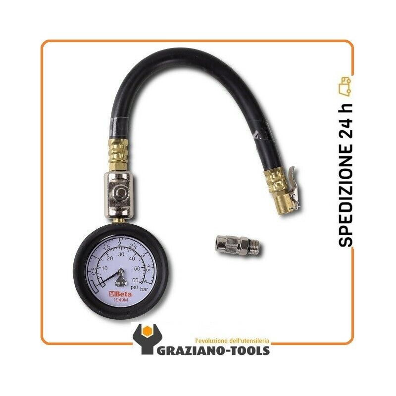 MISURATORE DI PRESSIONE PER PNEUMATICI 0-4 BAR BETA 1949M