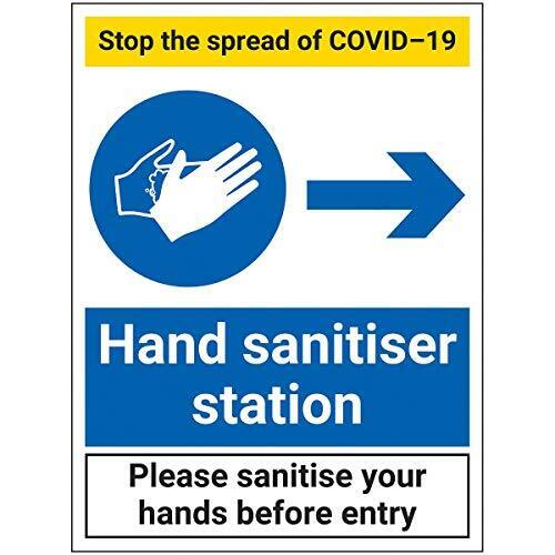 V Safety CV290BC-S V Safety Stop The Spread-Hand Sanitiser Station Destra - 300