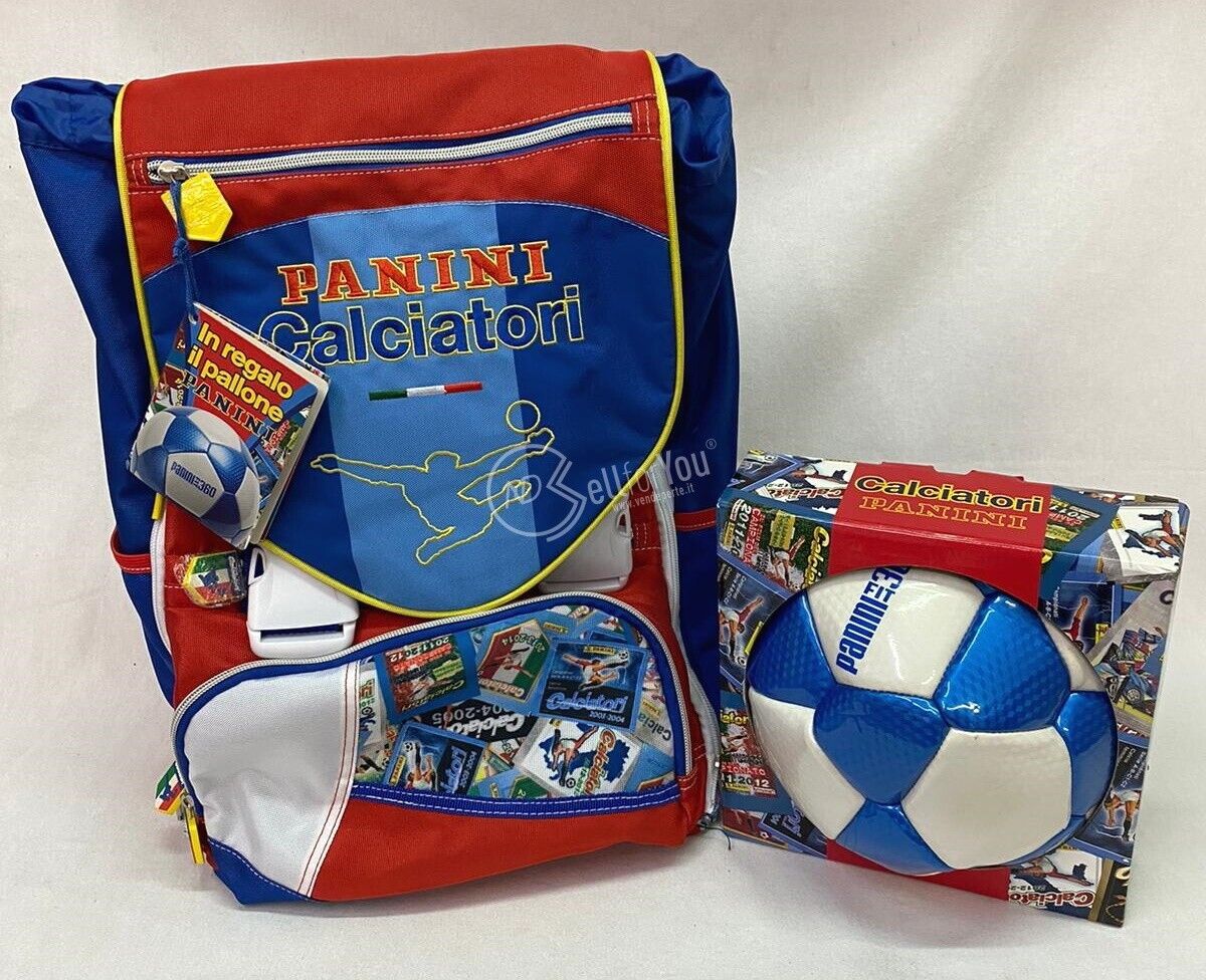 Zaino organizzato scuola estensibile Calciatori Panini + pallone calcio omaggio