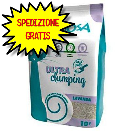 PREZIOSA LETTIERA ULTRA AGGLOMERANTE PROFUMATA ALLA LAVANDA 10 LT