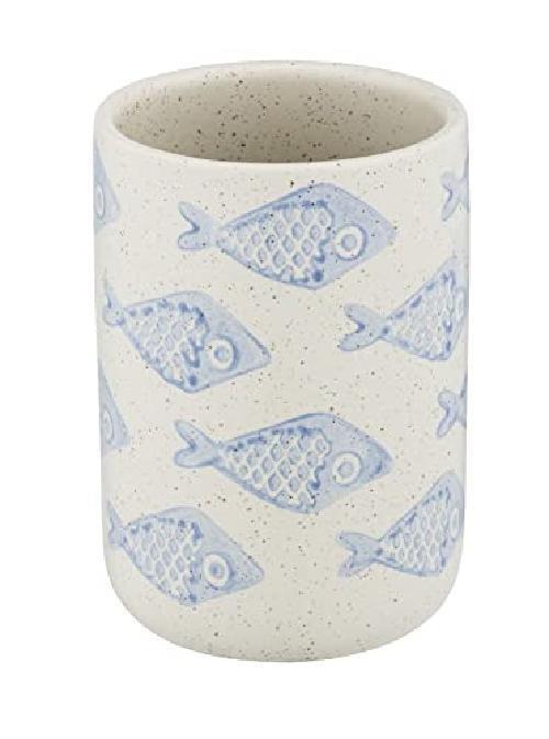 WENKO Bicchiere portaspazzolini Aquamarin - Bicchiere portaspazzolini per spazzo