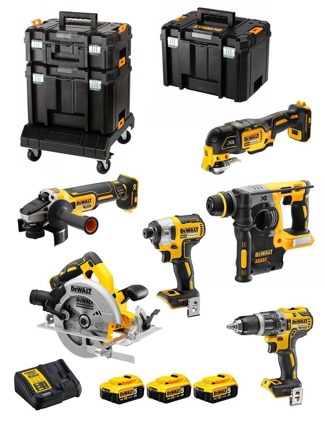 DeWALT Kit DCK685P3T (DCD796 + DCF887 + DCH273 + DCG405 +DCS570 + DCS355 + 3x5,0