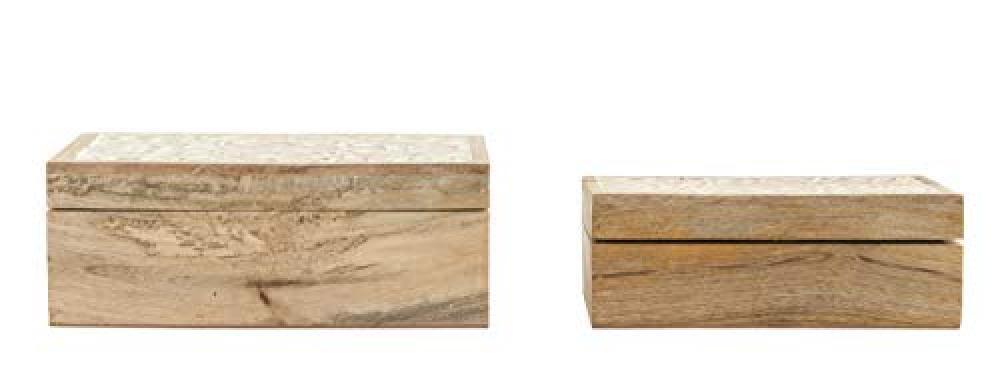 Creative Co-op - Contenitore non alimentare, 100% legno, bianco - NUOVO