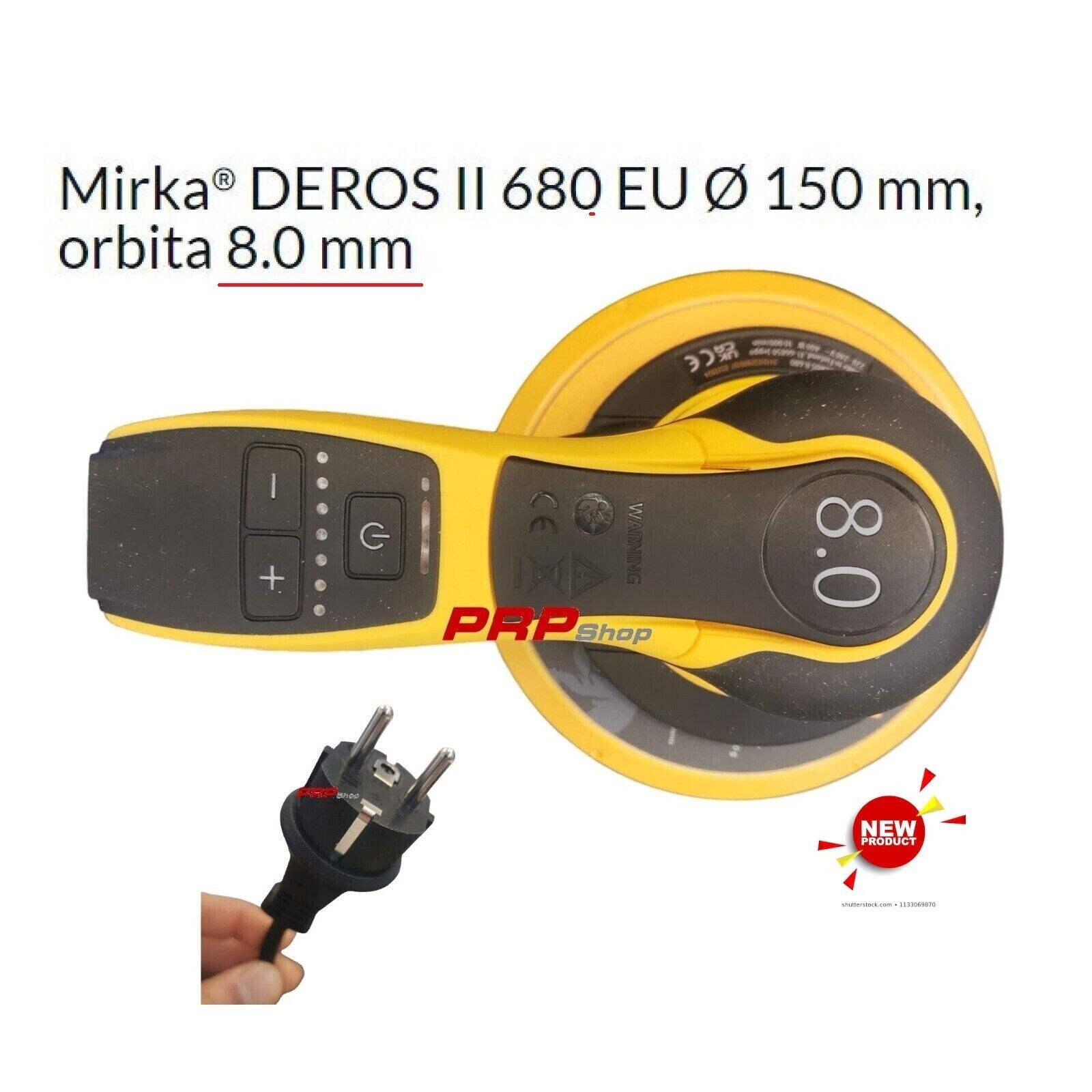 Mirka DEROS II 680CV Aspirazione Orbita 8 mm Levigatrice Rotorbitale Elettrica