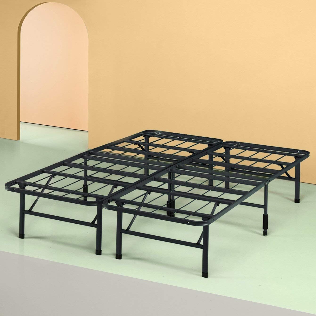 Zinus SmartBase Letto pieghevole 160x190 cm - Altezza 35 160 x 190 cm, Nero