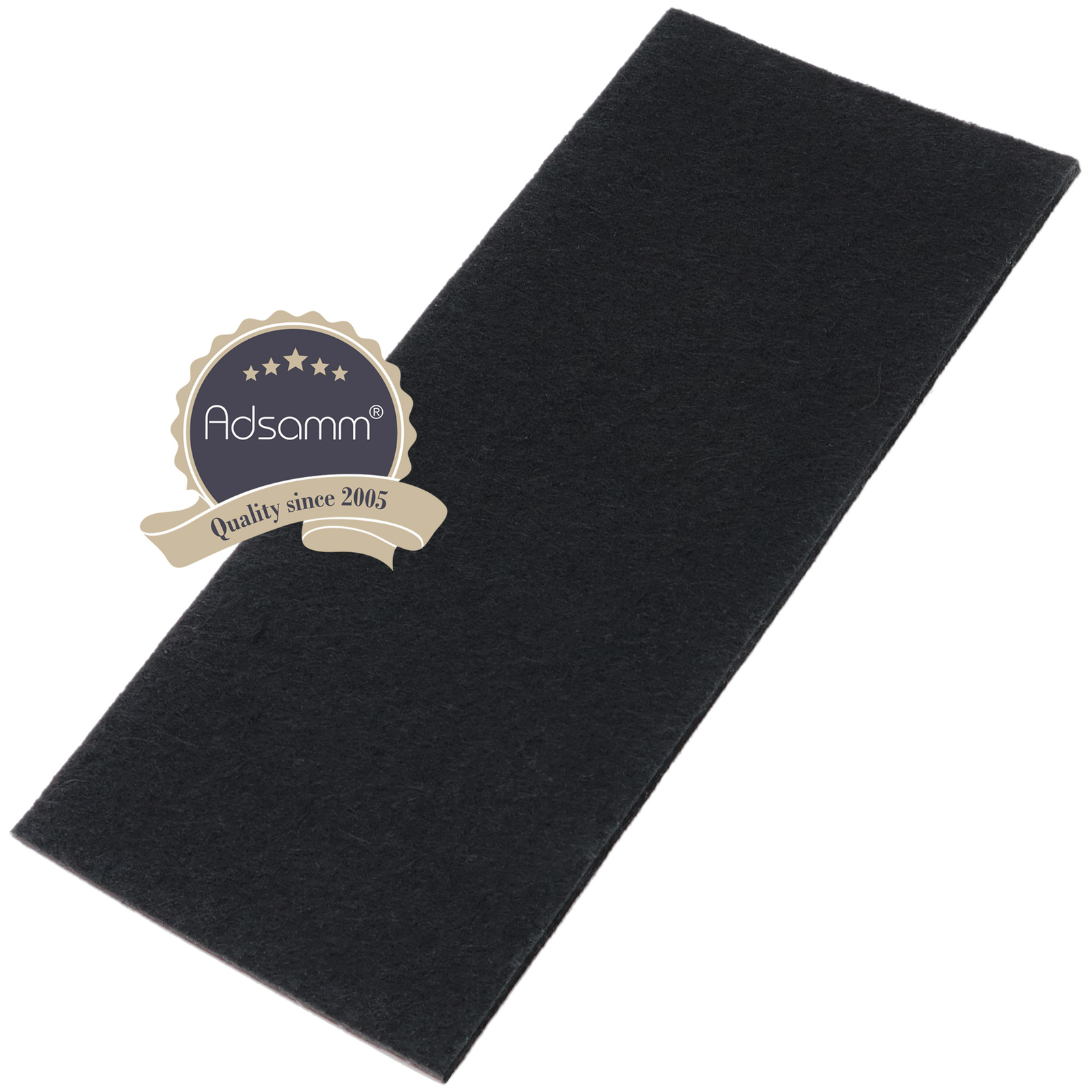 Adsamm® / foglio di feltro autoadesivo / nero / 80x180 mm / rettangolare / 3....