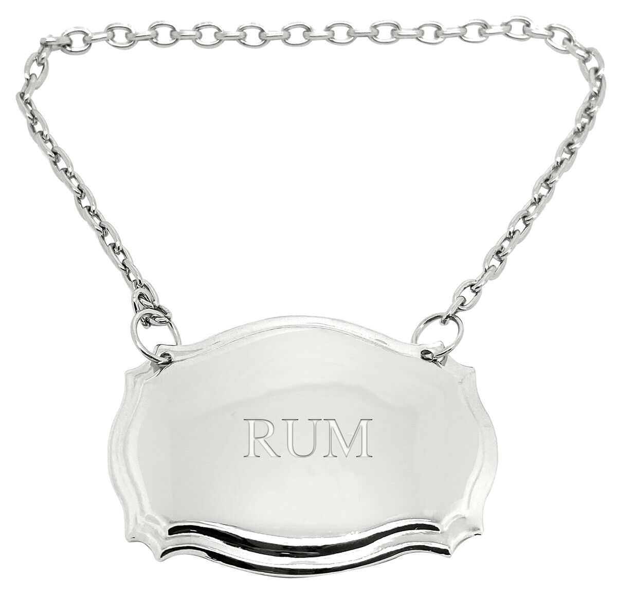 Rum Incisione Placcato Argento Decanter Etichetta