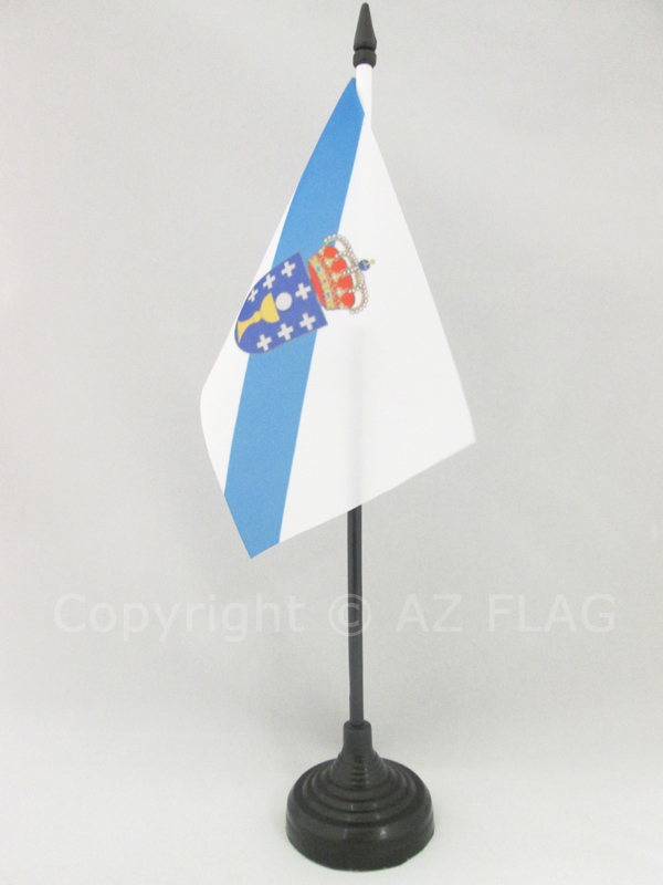 BANDIERA DA TAVOLO GALIZIA 15x10cm - PICCOLA BANDIERINA GALICIA IN SPAGNA 10 x 1