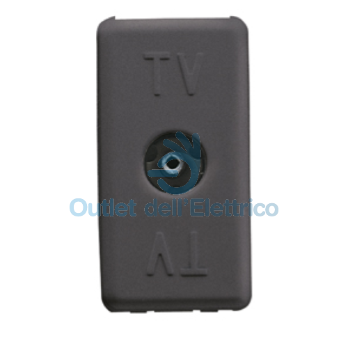 GEWISS   PRESA TV RESISTIVA PASSANTE GW21229 SYSTEM NERA/BLACK